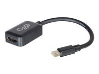 Mini DP to HDMI Adapter - DisplayPort 1.2 - Black - M/F - Video adaptér - Mini DisplayPort s piny (male) do HDMI se zdířkami (female) - 20.3 cm - odstíněný - černá