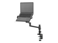 Montážní sada (kloubové rameno) - plný pohyb - pro notebook (počítač) - ocel - černá - velikost obrazovky: 11.6"-17.3" - upevnitelné na stůl