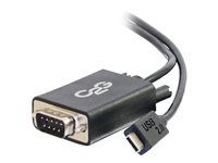 USB C 2.0 - M/M - USB / sériový kabel - DB-9 (M) do USB-C (M) - reverzibilní konektor C - černá