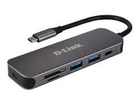 Rozbočovač - včetně čtečky karet - 2 x SuperSpeed USB 3.0 + 1 x USB-C - desktop