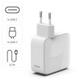HAMA GaN, Rychlonabíječka, 2x USB-C PD/QC 65W Odn