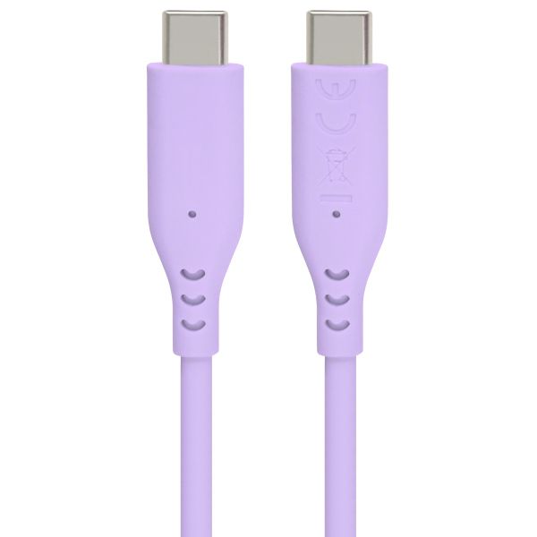 PremiumCord silikonový USB-C 60W, fialový, 1.5m
