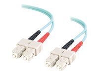 Síťový kabel - SC několik režimů (M) do SC několik režimů (M) - 2 m - 2 m - optické vlákno - duplex - 50 / 125 mikron - OM3 - neobsahuje halogen - vodě - barva