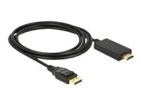 Kabel adaptéru - DisplayPort s piny (male) do HDMI s piny (male) - 2 m - trojnásobně stíněná kroucená dvoulinka - černá - pasivní
