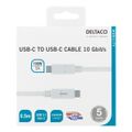 DELTACO USBC-1406M, Kabel USB-C/USB-C, 100W, 0,5m