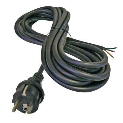 Flexo šňůra gumová 3x1,0mm2 3m černá GETI
