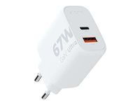 Síťový adaptér - GaN2 Ultra - 67 watt - PD, QC 3.0 - 2 výstupní konektory (USB, USB-C)