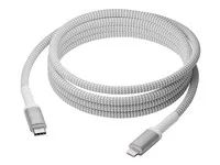 Kabel Lightning - USB-C s piny (male) do Lightning s piny (male) - 2.5 m - pletený, 100 % recyklovaný plast