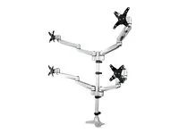Heavy-duty VESA Mount (ARMQUADPS) - Montážní sada - nastavitelné rameno - pro 4 monitory - hliník - stříbrná - velikost obrazovky: 13"-27" - upevnitelné na stůl - kompatibilní s TAA