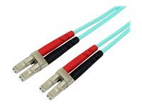 10 Gb Aqua - Multimode Duplex 50/125 - LSZH - LC/LC - OM3 - LC to LC Fiber Patch Cable - Patch kabel - multirežim LC (M) do multirežim LC (M) - 2 m - 2 m - optické vlákno - duplex - 50 / 125 mikron - vodě - barva - pro P/N: J9152AST, MASFP10GBSR, SFP10GBLRMST, SFP10GBSRST, SFP10GSRSST, SFP10GSRXST