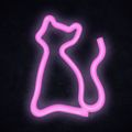 MANTA CAT, LED Neon plexi dekorace
