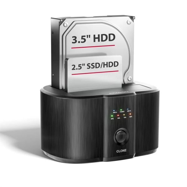 AXAGON ADSA-SC, USB-C 5Gbps dokovacia stanica pre 2x SATA 6G 2.5''/3.5'' SSD/HDD s funkciou klonovania