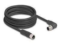 M12 Cable L-coded 4 pin male right angle