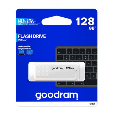 Flash disk GOODRAM USB 2.0 128GB bílý