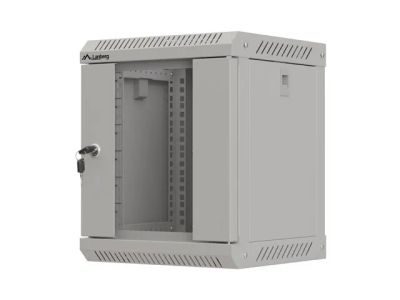 Lanberg racková skříň 10" nástěnná 6u/300x300 (flat pack) s prosklenými dveřmi šedá