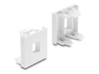 Delock - Easy 45 - držák modulu keystone - 45 x 45 mm - 1 modul - bílá