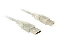 Kabel USB - USB typ B (M) do USB (M) - USB 2.0 - 1 m - průhledná