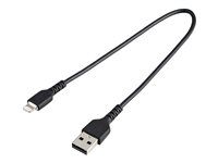 iPhone 7/8/11/11 Pro - Kabel Lightning - USB s piny (male) do Lightning s piny (male) - 30 cm - černá