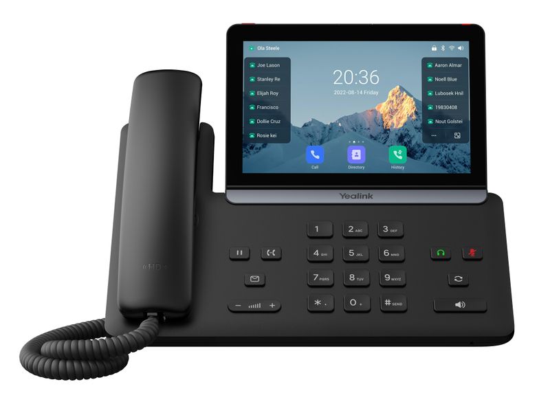 Yealink SIP-T88W SIP telefon, PoE, 7"bar. LCD, GigE, 16 SIP účtů, BT, Wi-Fi 6