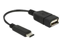 USB adaptér - USB-C (M) do USB (F) - USB 2.0 - 15 cm - černá