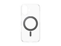 PanzerGlass čirý kryt pro Apple iPhone 16 s černým MagSafe KickStand 360° stojánkem