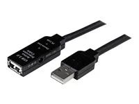 10 meter USB 2.0 Repeater / Extender Cable USB A (M) to USB A (F) 10 m Black - 3 ft (USB2AAEXT10M) - Prodlužovací šňůra USB - USB (F) do USB (M) - USB 2.0 - 10 m - aktivní - černá - pro P/N: LTUB1MBK, SVA5H2NEUA, UUSBOTG