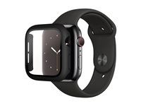PanzerGlass Full Protection pro Apple Watch 4/5/6/SE 44mm (ochranné sklo + černý rámeček chránící celé tělo hodinek - stačí nacvaknout - bez lepení)