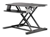 Startech Corner Sit Stand Desk Converter with Keyboard Tray, Large Surface 35" x 21", Height Adjustable Ergonomic Desktop/Tabletop Standing Workstation, Supports Dual Monitors - Corner Stand Up Desk Converter (ARMSTSCORNR) - Nástavec na stul - hranatý - cerná
