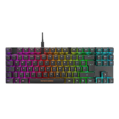 DELTACO GAM-111B, Herní klávesnice, USB RGB EN
