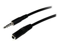 M/F - audio Extension Cable for iPhone (MUHSMF2M) - Prodlužovací kabel náhlavní soupravy - 4 pólový mini jack s piny (male) do 4 pólový mini jack se zdířkami (female) - 2 m - černá - pro P/N: MUYHSFMM, MUYHSMFF, MUYHSMFFADW, SV211DPUA, SV211DPUA4K, SV211HDUA4K