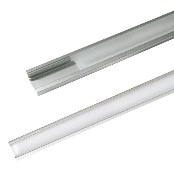 AL profil AR1 nový 24,7x7mm pro LED pásky, do zapuštění, včetně plexi 2m