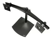 Stojan - horizontální - pro 2 LCD displeje - hliník, ocel - černá - velikost obrazovky: až 24" - na stůl