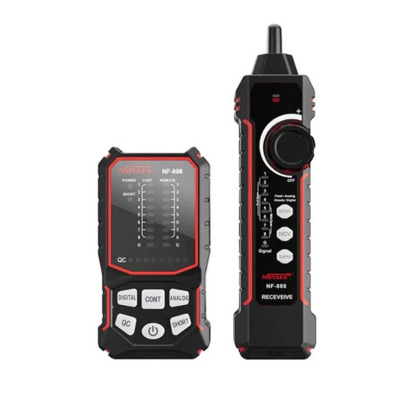 W-Star Tester kabelů UTP WSNF808, RJ45, RJ11, hledačka kabelů, NCV