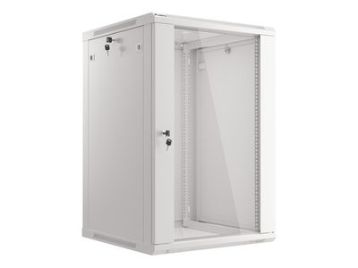 Lanberg 19" racková skříň pro montáž na stěnu 18u/600x600 (flat pack) šedá V2