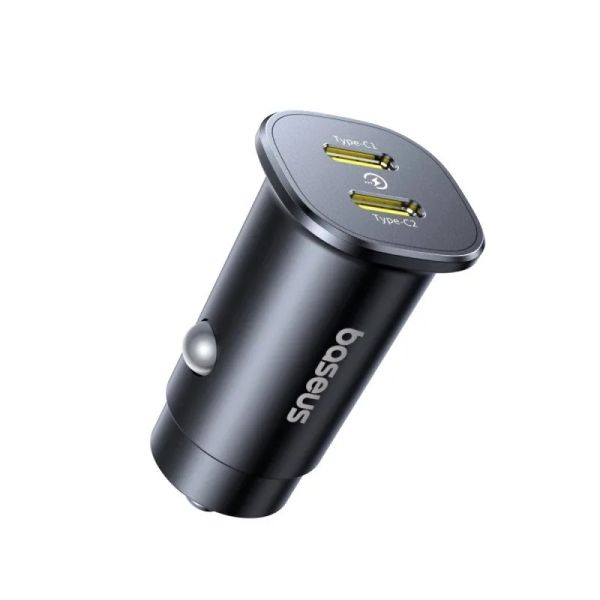 Baseus GoTrip Nabíječka do Auta 2x USB-C 30W Cosmic Black
