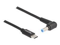 Elektrický kabel - USB-C (M) do DC jack 5,5 x 1,7 mm (M) pravoúhlý - 20 V - 3 A - 1.5 m - černá