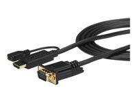 3 ft / 1m - 1080p - 1920 x 1200 - Active HDMI Cable - Monitor Cable - Computer Cable (HD2VGAMM3) - Kabel adaptéru - HDMI, Micro-USB typ B (pouze napájení) do HD-15 (VGA) s piny (male) - 1 m - černá - aktivní, podpora 1920 x 1200 (WUXGA)