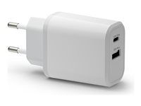 Síťový adaptér - 30 Watt - 3 A - PD/PPS - 2 výstupní konektory (USB-C, USB) - bílá - Evropa