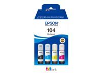 4-balení - černá, žlutá, azurová, purpurová - originální - doplnění inkoustu