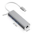 MEGATECH, 3x USB Hub, LAN Adaptér, USB-C