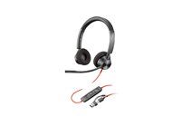 Blackwire 3300 series - náhlavní souprava - náhlavní - kabelové - USB-C - černá - certifikováno UC, certifikováno pro Microsoft Teams