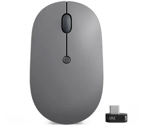 Lenovo Go/Ergonomická/Blue Track/2 400 DPI/Bezdrátová USB/Černá-šedá