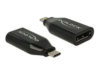 Video adaptér - USB-C (M) do DisplayPort (F) - DisplayPort (Alt Mode) - podpora 4K60 Hz (3840 x 2160) - černá