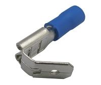 Zdířka faston rozvaděč 6.3mm, vodič 1.5-2.5mm modrá