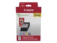 4-balení - 5.6 ml - černá, žlutá, azurová, purpurová - originální - pouzdro - Sada inkoustový zásobník / papír - pro PIXMA TS6251, TS6350, TS6351, TS705, TS8252, TS8350, TS8351, TS8352, TS9550, TS9551