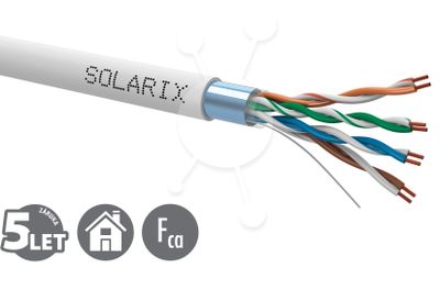 Kabel licna Solarix CAT5E FTP PVC šedý 305m/box SXKL-5E-FTP-PVC