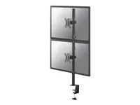 Montážní sada - pro 2 LCD displeje - černá - velikost obrazovky: 10"-32" - upevnění svorkou, průchodka, upevnitelné na stůl