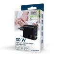 GEMBIRD Nabíječka, 2x USB/USB-C, 30W, černá