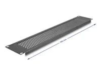 19? Blind Panel with round holes 2U blac