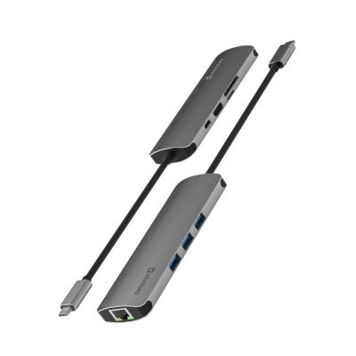 Sw usb-c hub 8-in-1 - hliník